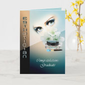 De kaart van afstuderen voor Esthetician (Gele Bloem)