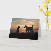 De Kaart van Airedale Terrier (Gele Bloem)