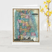 De Kaart van Alabama en de Vlag van de Staat (Gele Bloem)