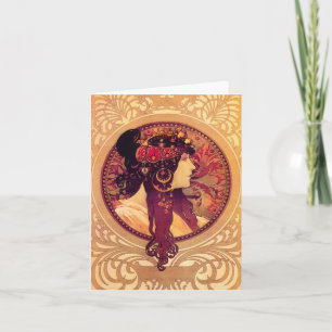De Kaart van Alphonse Mucha Donna Orechini Note