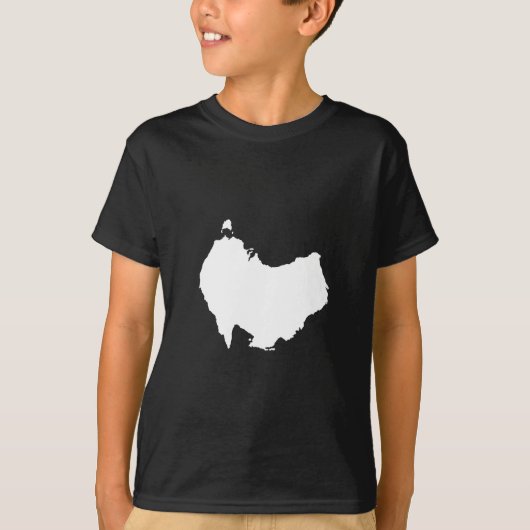 De Kaart van Australië onderaan onder Visual Pun H T-shirt (Voorkant)