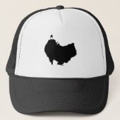 De Kaart van Australië onderaan onder Visual Pun H Trucker Pet (Voorkant)