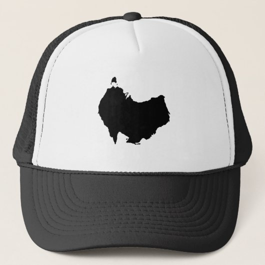 De Kaart van Australië onderaan onder Visual Pun H Trucker Pet (Voorkant)