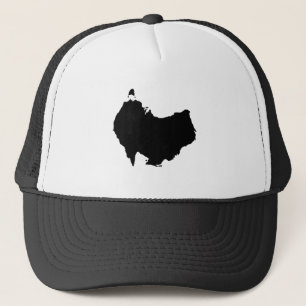 De Kaart van Australië onderaan onder Visual Pun Trucker Pet