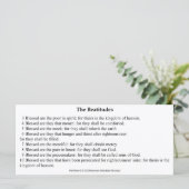 De Kaart van Beatitudes Prayer (Staand voorkant)