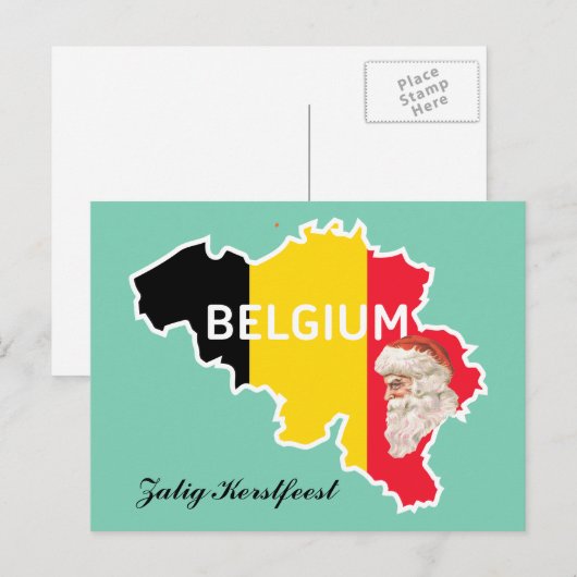De Kaart van België, Vlag, Kerstman en Zalig (Voorkant / Achterkant)