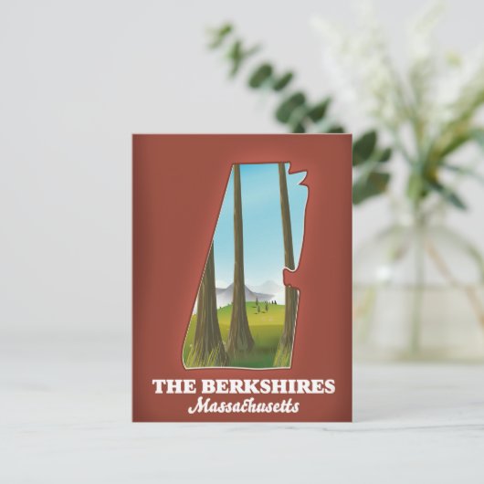 De kaart van Berkshires Massachusetts (Staand voorkant)