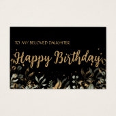 De Kaart van Birthday Greeting Elegant Black en Go (Voorkant)