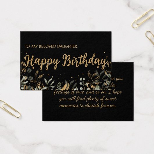 De Kaart van Birthday Greeting Elegant Black en Go (Kantoor)