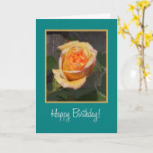 De Kaart van Birthday met Dreaming Spires Rosebud (Gele Bloem)