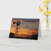 De Kaart van Birthyday van de ZONSONDERGANG van de (Gele Bloem)