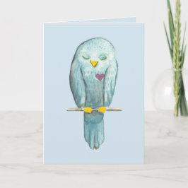 De Kaart van blauw Valentijn van de Waterverf van