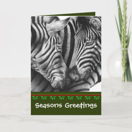 De Kaart van Chrismas van Zebras