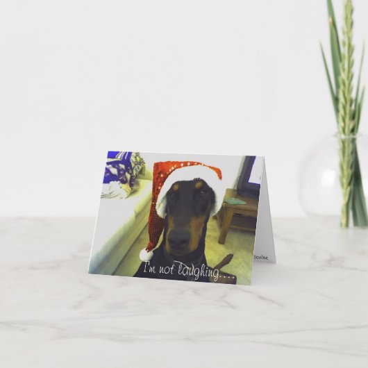 De kaart van Christmast van Doberman (Voorkant)