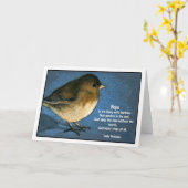 DE KAART VAN DE AANMOEDIGING MET VOGEL JUNCO (Gele Bloem)