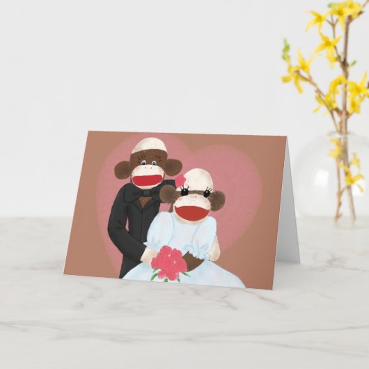 De Kaart van de Aap van de sok van het Huwelijk (Gele Bloem)