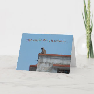 de kaart van de aapverjaardag