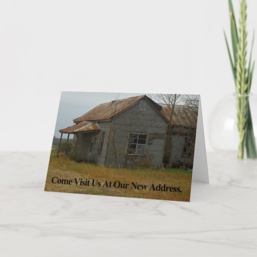 De Kaart van de adreswijziging: Kom bezoeken ons (Voorkant)