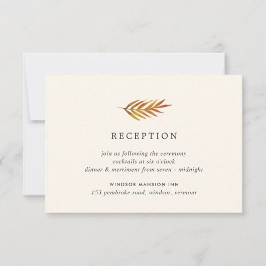 De Kaart van de Afsluitingsbehuizing van de herfst (Voorkant)