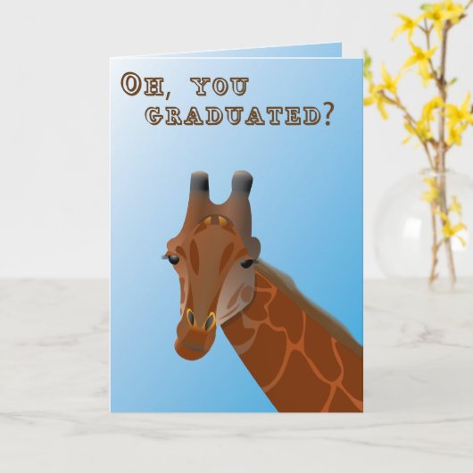 De Kaart van de Afstuderen van de Giraffe (Gele Bloem)