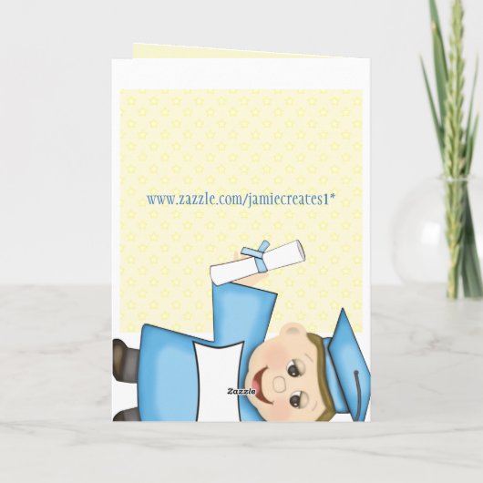 De Kaart van de Afstuderen van de Jongen van de (Achterkant)