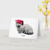 De Kaart van de Afstuderen van de kat (Gele Bloem)