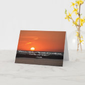 De Kaart van de Afstuderen van de Zonsondergang (Gele Bloem)