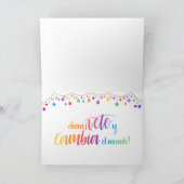 De Kaart van de Afstuderen van Felicidades (Binnen)