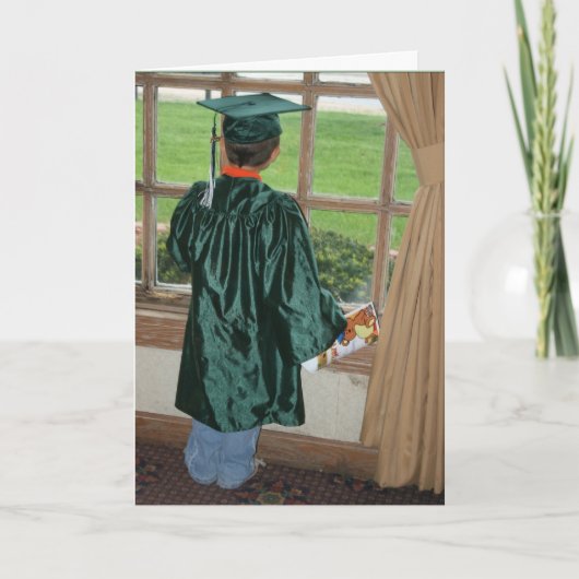 De Kaart van de Afstuderen van gelukwensen (Voorkant)