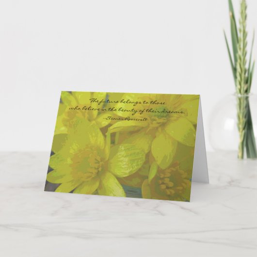 De Kaart van de Afstuderen van het Citaat van de (Voorkant)