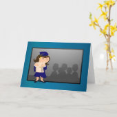 De Kaart van de Afstuderen van het meisje (Gele Bloem)