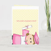 De Kaart van de Afstuderen van het Meisje van de (Achterkant)