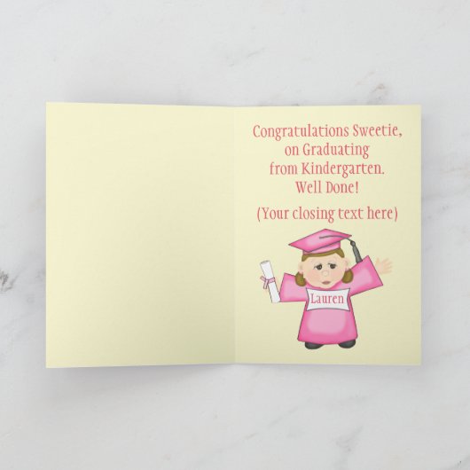 De Kaart van de Afstuderen van het Meisje van de (Binnen)