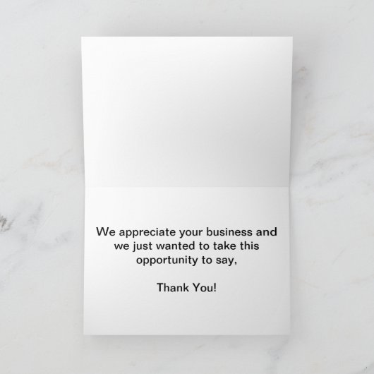 De Kaart van de Appreciatie van de klant (Binnen)