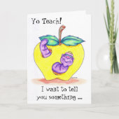 De Kaart van de Appreciatie van de leraar met (Voorkant)