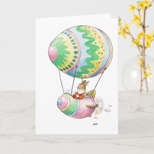 De Kaart van de Ballon van de Hete Lucht van het (Gele Bloem)