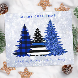 De Kaart van de begrotingspolitiek kerstblauw Glit