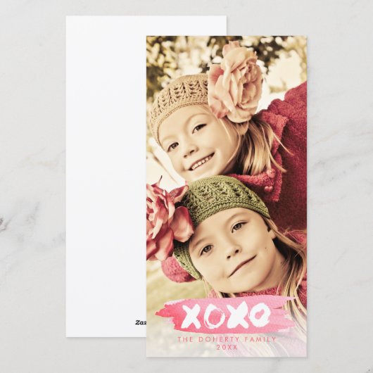 De Kaart van de Bekleding van de Foto van Kerstmis (Voorkant / Achterkant)