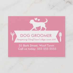 De Kaart van de Benoeming van Groomer van de hond Afsprakenkaartje