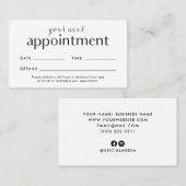 De Kaart van de benoeming voor Haar, Nail, of Stij Visitekaartje (Voorkant / Achterkant)