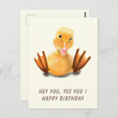 De Kaart van de Birthday met het Vreemde Spelen he (Voorkant / Achterkant)