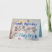 De Kaart van de Birthday Party Waterverf Girls (Voorkant)