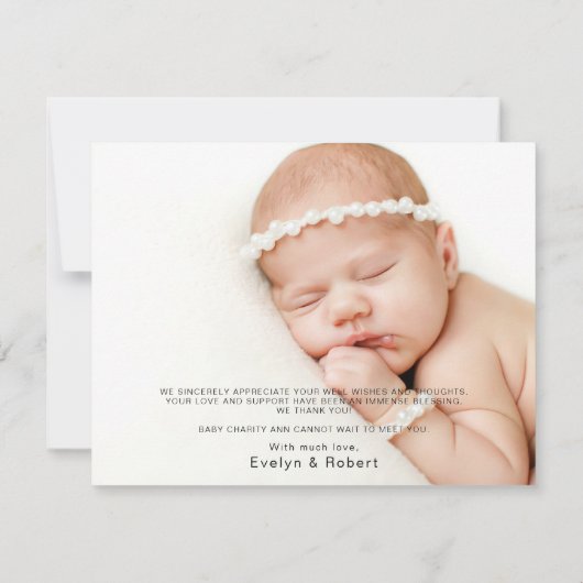 De Kaart van de Blauwe Geboorteaankondiging (Achterkant)