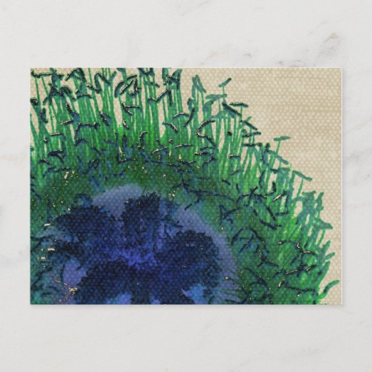 De Kaart van de Bloem van de Kleuren van de pauw (Voorkant)