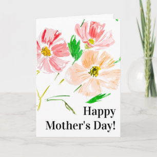 De Kaart van de Bloemen van de Waterverf van de Mo