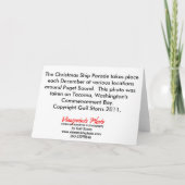 De Kaart van de Boot van Kerstmis van de vrede (Achterkant)