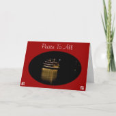 De Kaart van de Boot van Kerstmis van de vrede (Voorkant)