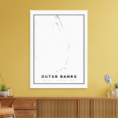 De kaart van de buitenbanken canvas afdruk (Insitu (Woonkamer))