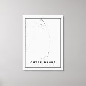 De kaart van de buitenbanken canvas afdruk (Voorkant)