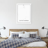 De kaart van de buitenbanken canvas afdruk (Insitu (Slaapkamer))